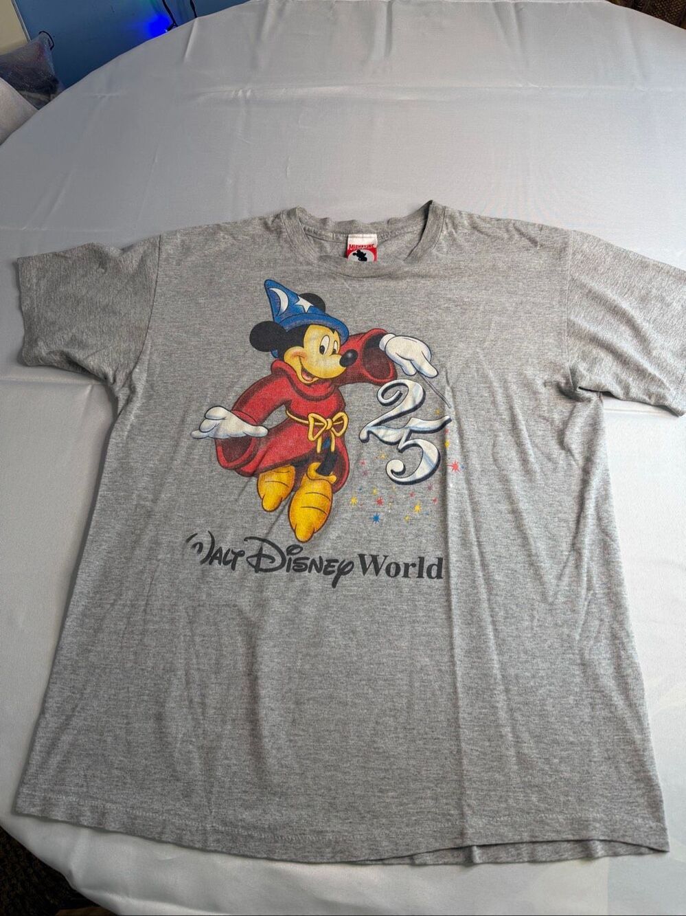 Mickey Inc VTG Disney World Sorcerer Mickey 25th Single Stitch T-Shirt Size XL